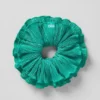 Oversize-scrunchie i mikroplissé – grangrön
