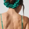 Oversize-scrunchie i mikroplissé – grangrön