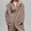 Oversized Sherpa-trench – Chai Latte