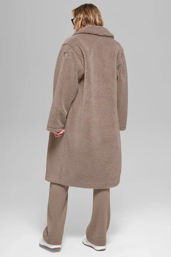 Oversized Sherpa-trench – Chai Latte