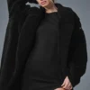 Oversized Sherpa-trenchcoat – Svart