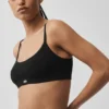 Pointelle Stickat-bh – svart