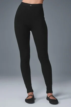Pointelle Sweater High-Waist Be Mine Leggings – Svart
