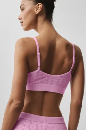 Pointelle-tröja Be Mine-bh – Candy Heart Pink