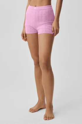 Pointelle-tröja Be Mine Hot Short – Candy Heart Pink