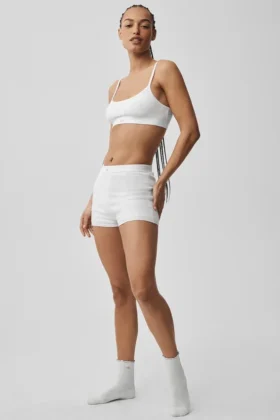 Pointelle-tröja Be Mine Hot Short – Semi Sheer White