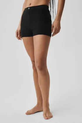 Pointelle-tröja Be Mine Hot Short – Svart