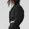 Polar Fleece Cropped Wintry Mix Jacket – Svart