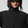 Polar Fleece Cropped Wintry Mix Jacket – Svart