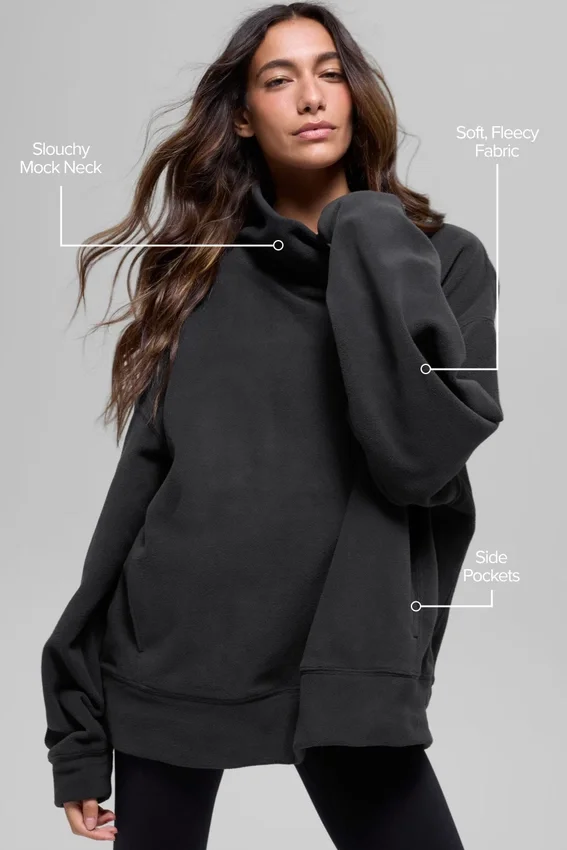Polar Fleece Hazy Tröja – Svart