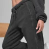 Polar Fleece High-Waist Retreat Jogger – mörk melerad grå