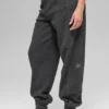 Polar Fleece High-Waist Retreat Jogger – mörk melerad grå