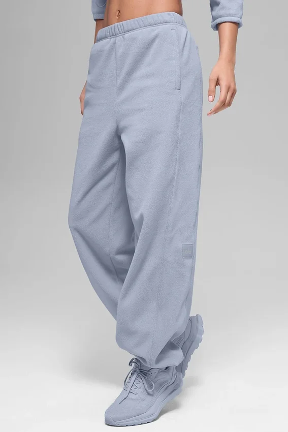 Polar Fleece High-Waist Retreat Jogger – Winter Frost