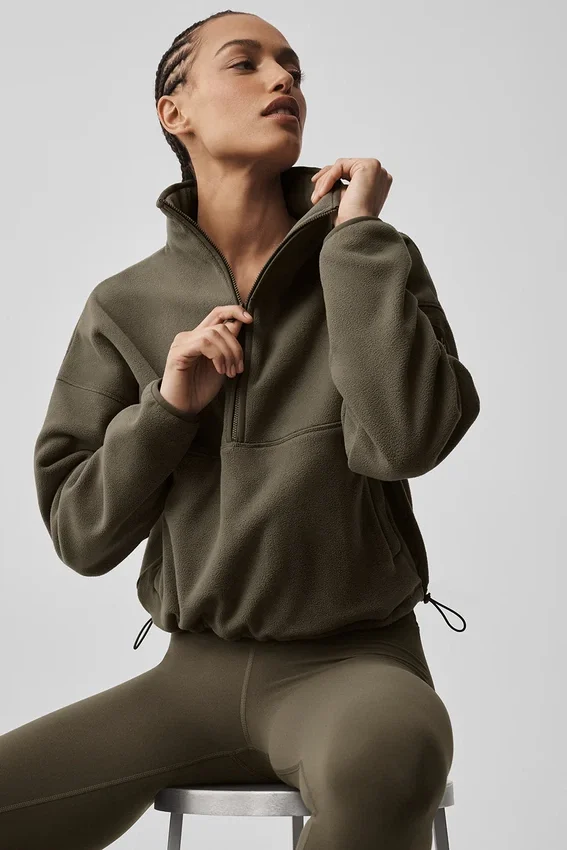 Polar Fleece Retreat Cover up – Olive Tree