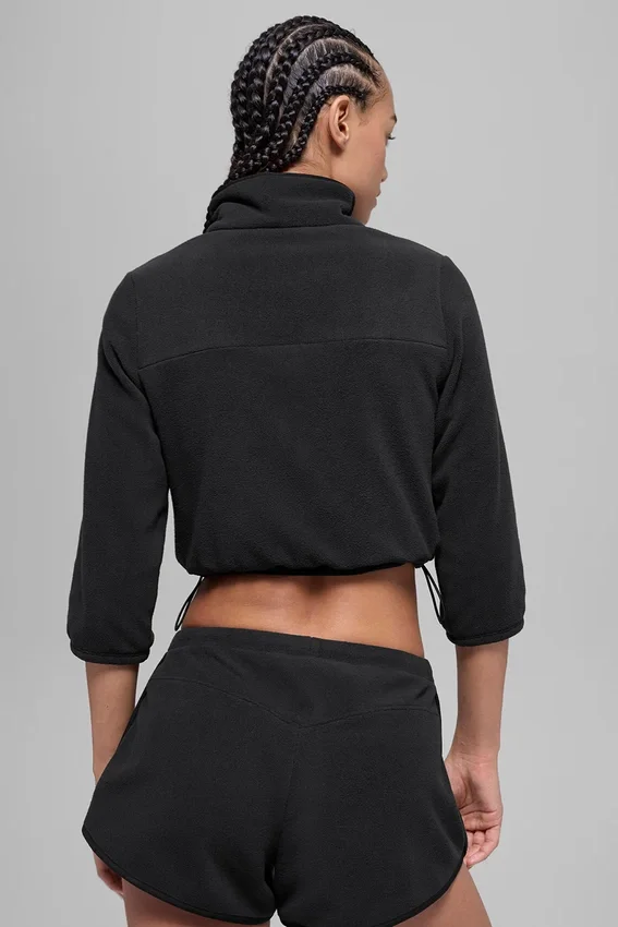 Polar Fleece Retreat kort jacka – svart