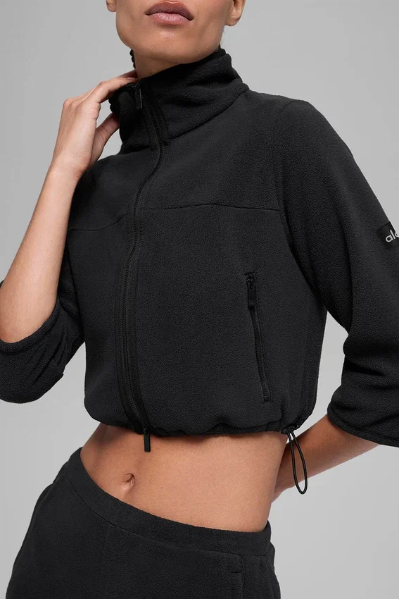 Polar Fleece Retreat kort jacka – svart