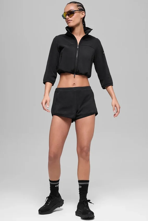 Polar Fleece Retreat kort jacka – svart