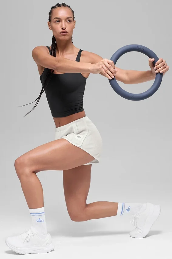 Polar Fleece Retreat Shorts – vit melerad grå