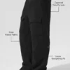 Polar Fleece Ridge-cargobyxor – Svart