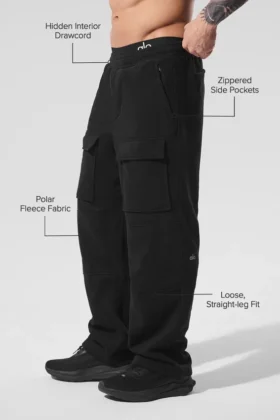 Polar Fleece Ridge-cargobyxor – Svart