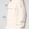Polar Fleece Ridge-jacka med hel dragkedja – elfenben