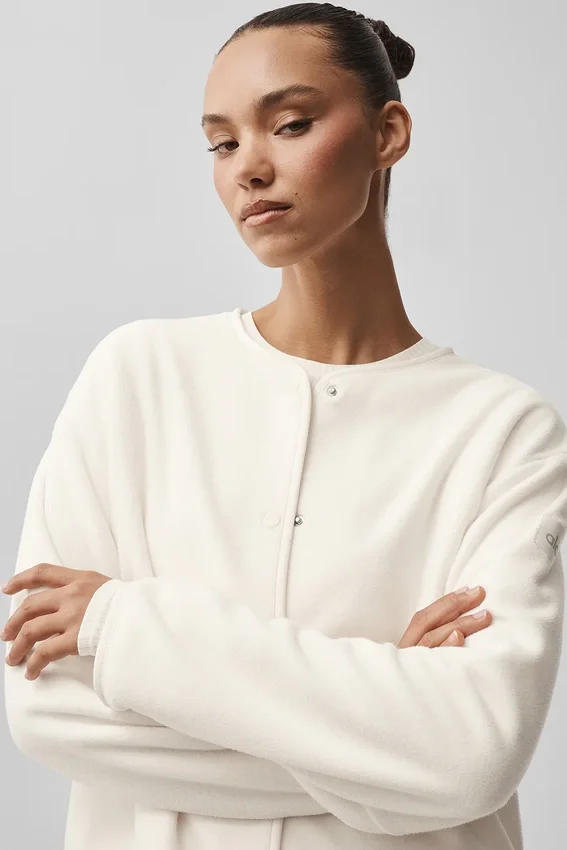 Polar Fleece Take Note-jacka – elfenben
