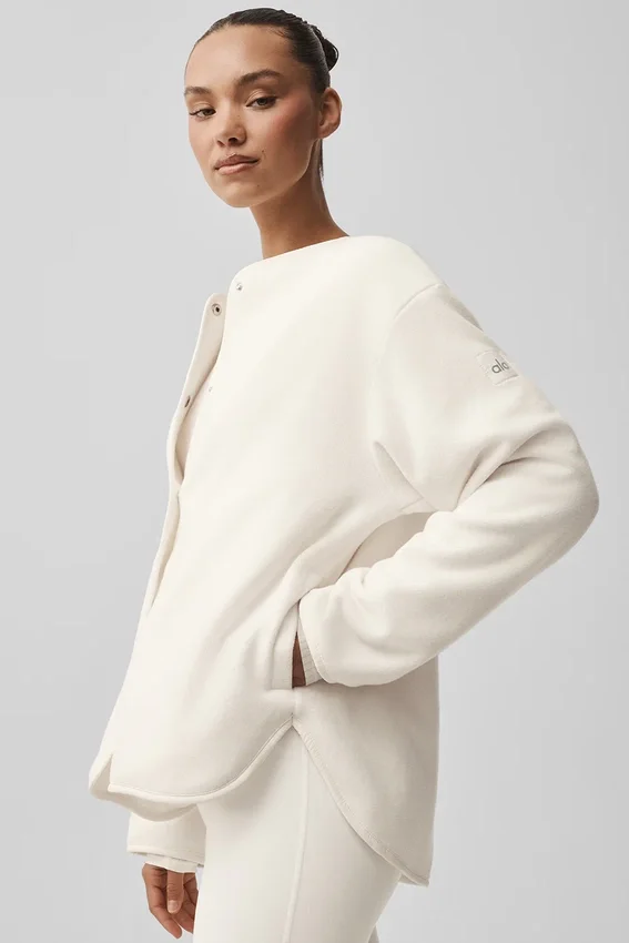 Polar Fleece Take Note-jacka – elfenben