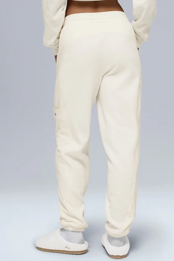 Polar Fleece Wintry Mix-byxor – Elfenben