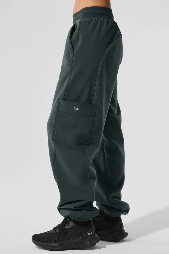 Polar Fleece Wintry Mix-byxor – kolgrön