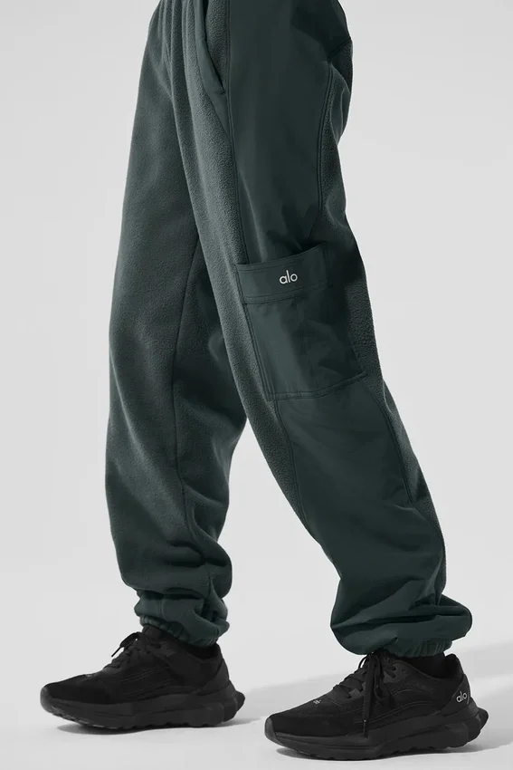 Polar Fleece Wintry Mix-byxor – kolgrön