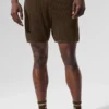 Öppenstickade shorts – Espresso