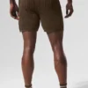 Öppenstickade shorts – Espresso