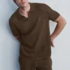 Öppenstickade shorts – Espresso