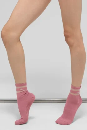 Pulse Grip-strumpor för dam – Pink Wild Rose