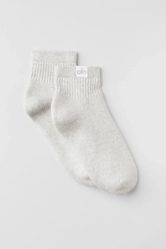 Quarter Crew Street Strumpor – White Heather