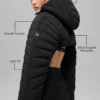 Quiltad Starlight-pufferjacka – svart