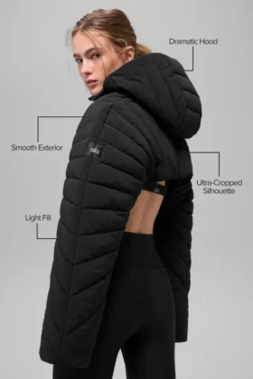 Quiltad Starlight-pufferjacka – svart