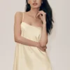 Radiance-klänning i sidenblandning – Sandy Beige