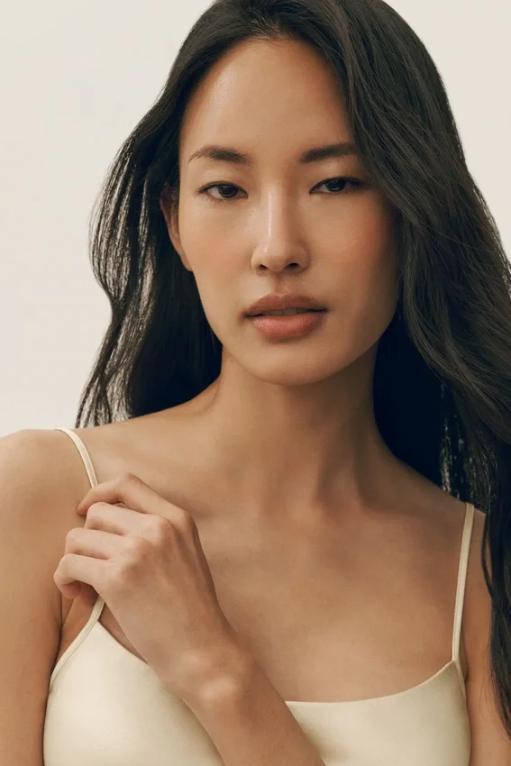 Radiance-klänning i sidenblandning – Sandy Beige