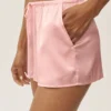 Radiance-shorts i silkesblandning – solkysst rosa