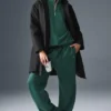 Rain or Shine Puffer Long Coat – Svart