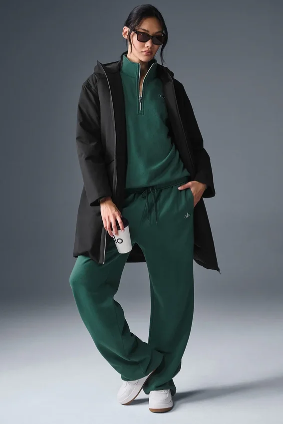 Rain or Shine Puffer Long Coat – Svart