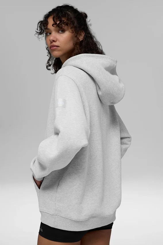 Renown Heavy Weight Full Zip Huvtröja – Athletic Heather Grey