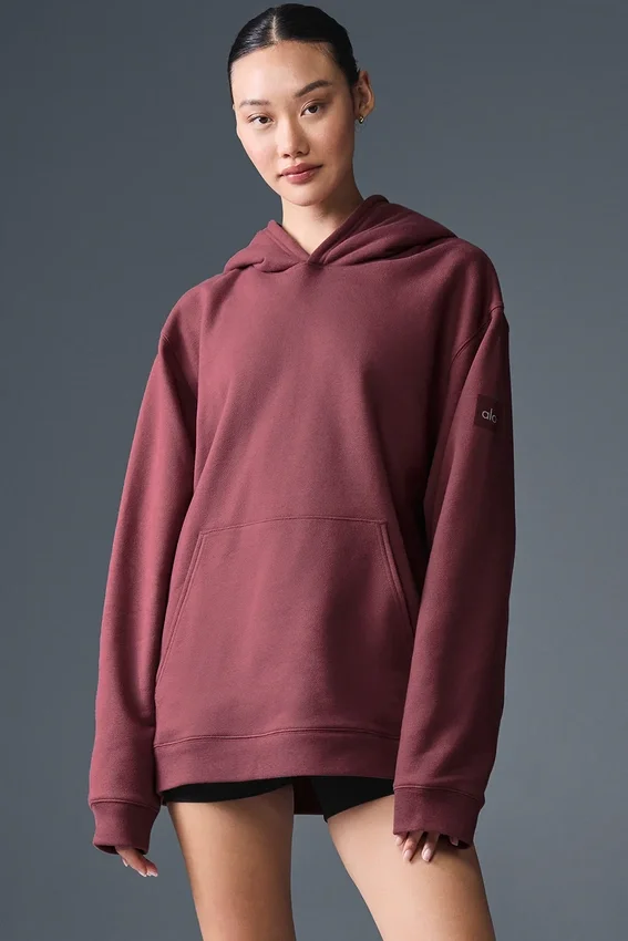 Renown Heavy Weight Huvtröja – Burgundy Truffle
