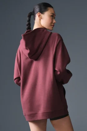 Renown Heavy Weight Huvtröja – Burgundy Truffle