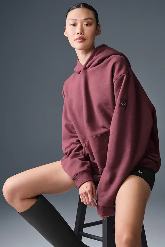 Renown Heavy Weight Huvtröja – Burgundy Truffle