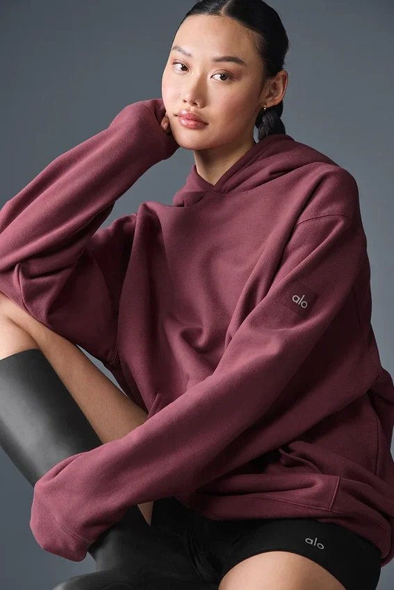 Renown Heavy Weight Huvtröja – Burgundy Truffle
