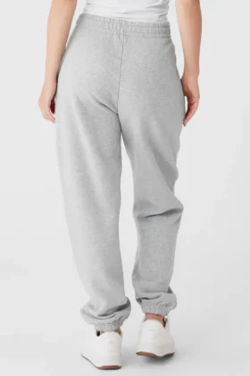 Renown Heavy Weight-mjukisbyxor med uppvikt benslut – Athletic Heather Grey