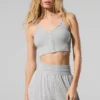 Ribbad, delikat loungetopp – Athletic Heather Grey