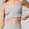 Ribbad, delikat loungetopp – Athletic Heather Grey